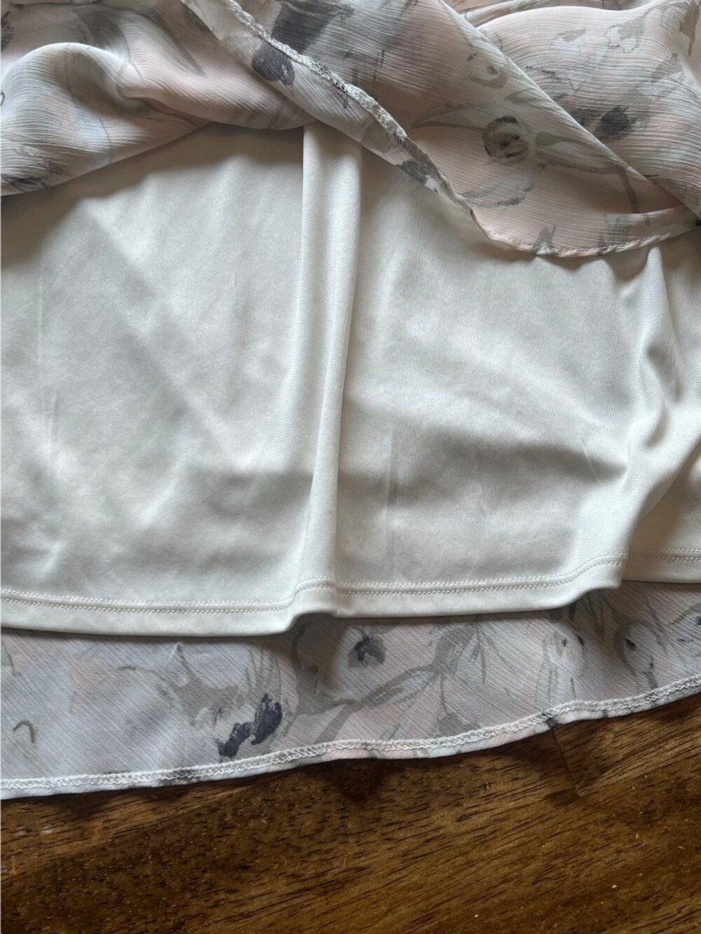 Roz & Ali Blush Pink Flutter Sleeve Floral Blouse 2X Tunic Top Fairy Lined - Picture 7 of 10